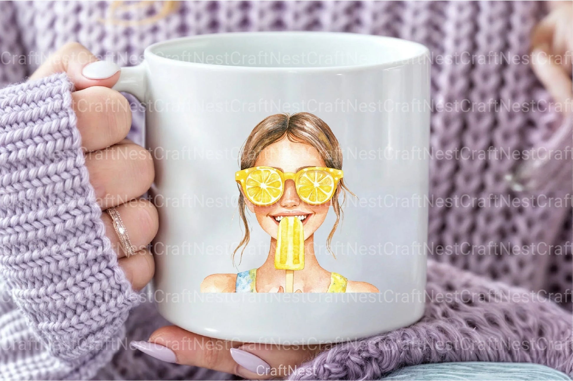 Summer Lemon Woman Clipart Bundle 1 - CraftNest - Digital Crafting and Art