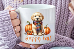 Happy Fall Dog Clipart Bundle - CraftNest - Digital Crafting and Art