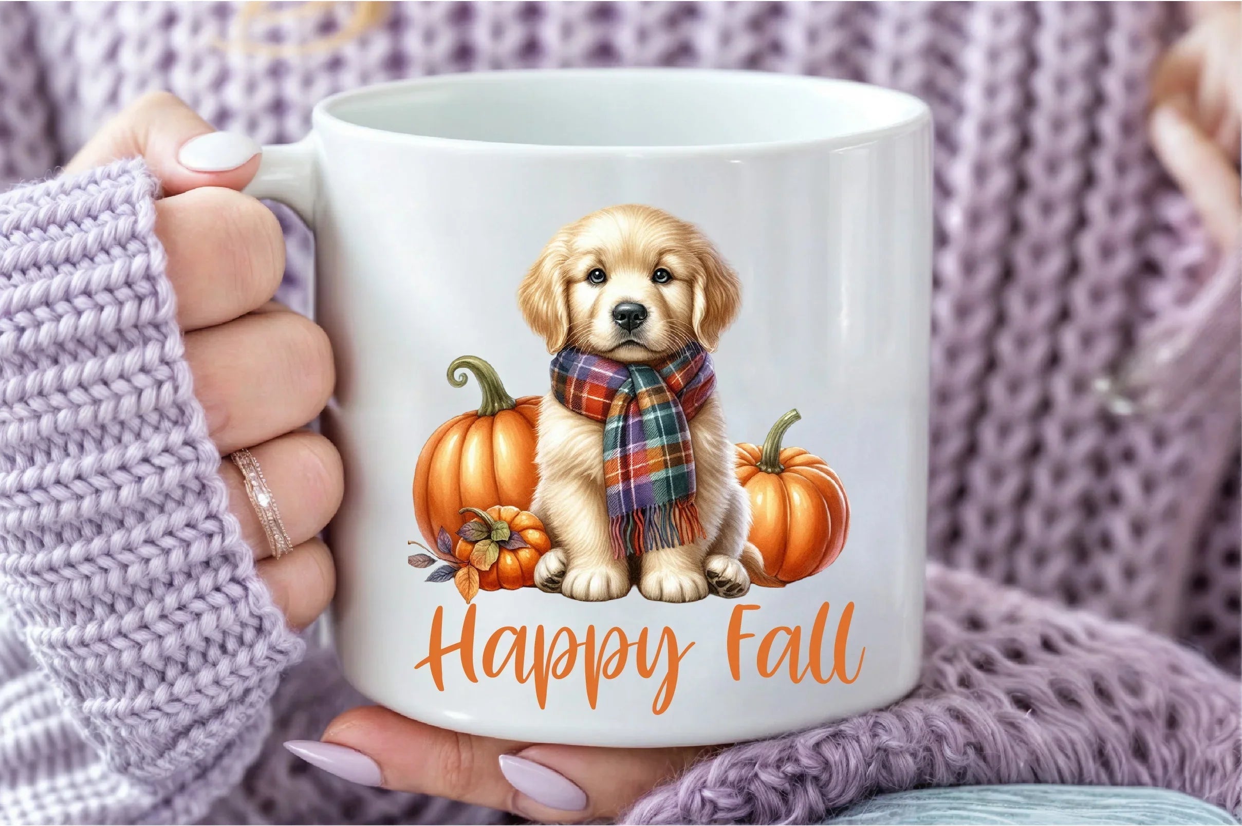 Happy Fall Dog Clipart Bundle - CraftNest - Digital Crafting and Art