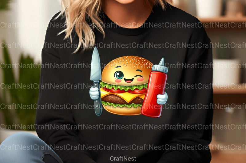 Cheeseburger Clipart Bundle 99 - CraftNest - Digital Crafting and Art