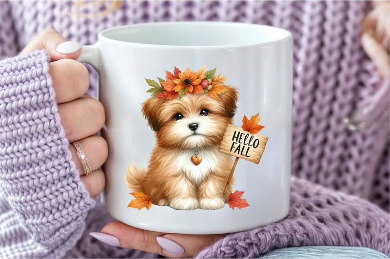 Hello Fall Dog Clipart Bundle - CraftNest - Digital Crafting and Art