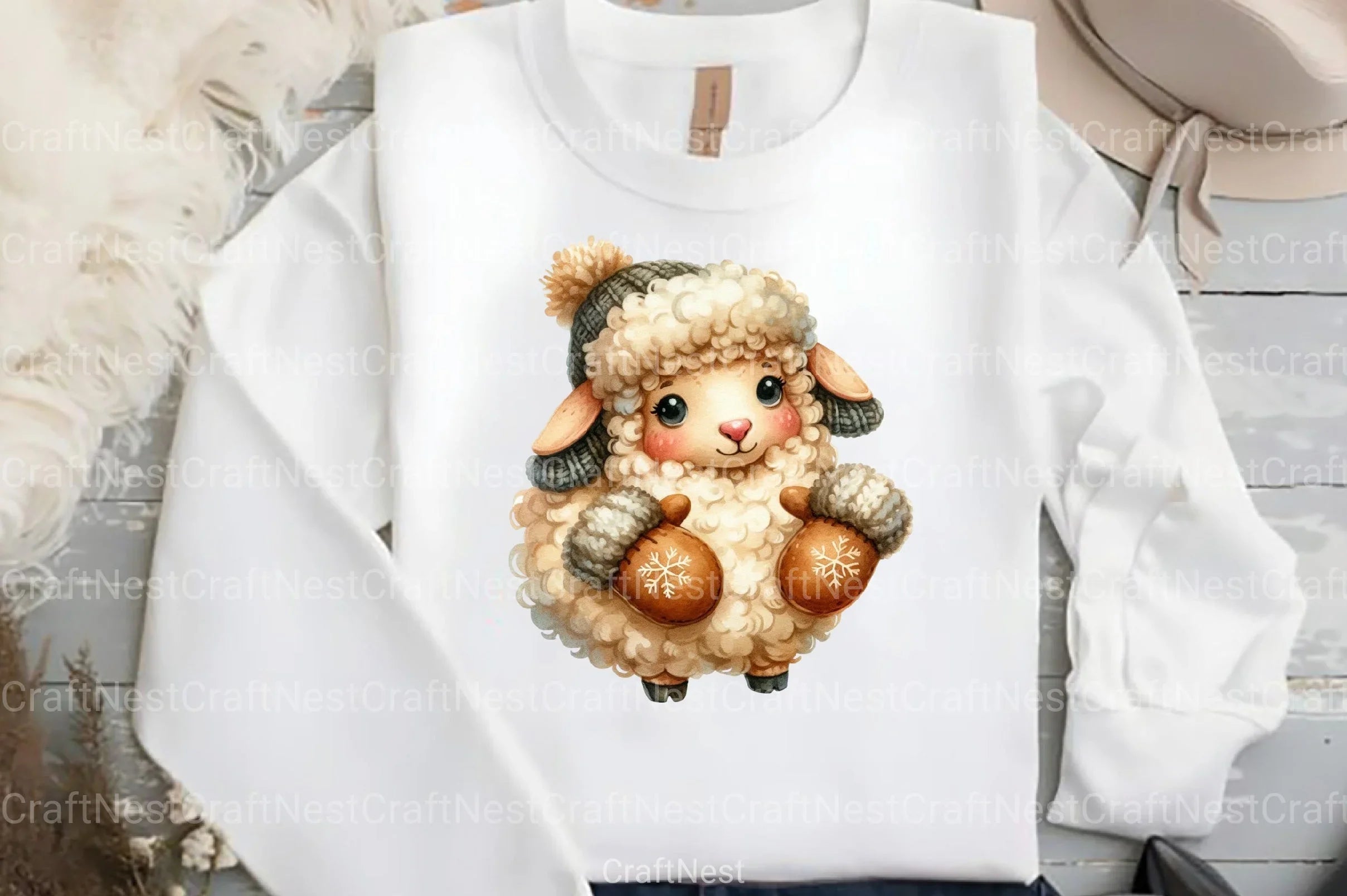 Cute Autumn Sheep Clipart Bundle 12 - CraftNest - Digital Crafting and Art