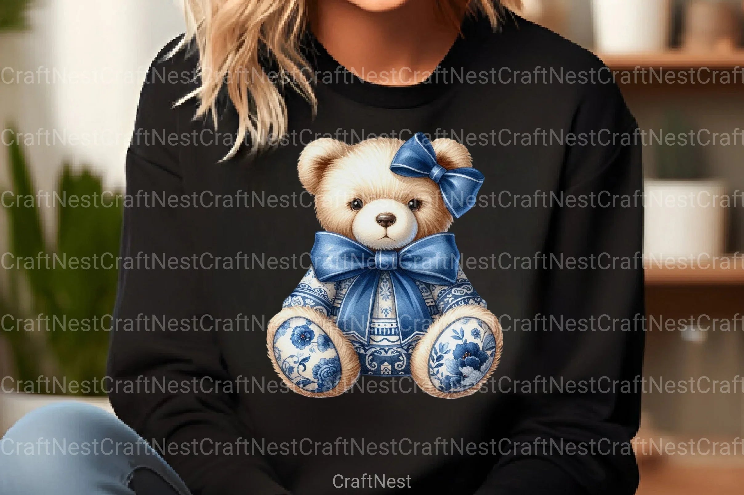 Blue Toile Baby Clipart Bundle - CraftNest - Digital Crafting and Art