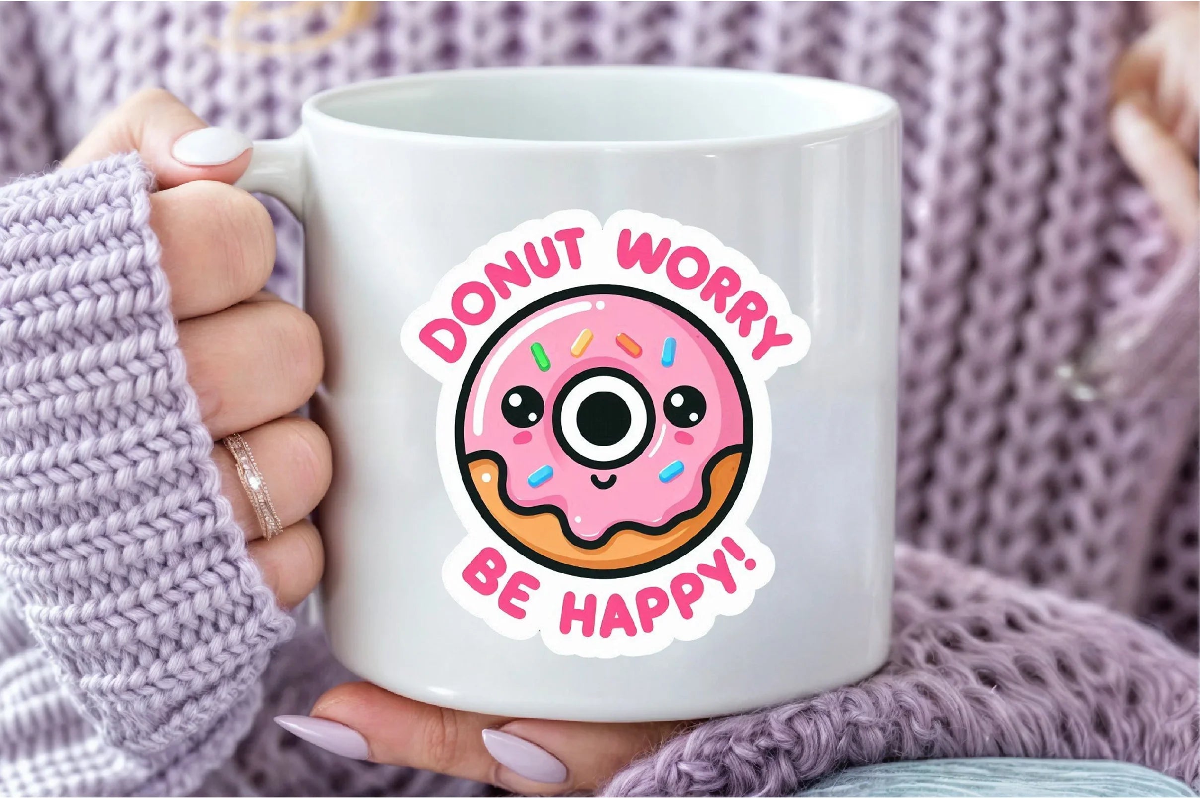 Funny 'Don't Worry Be Happy' Sticker Clipart Bundle - CraftNest - Digital Crafting and Art