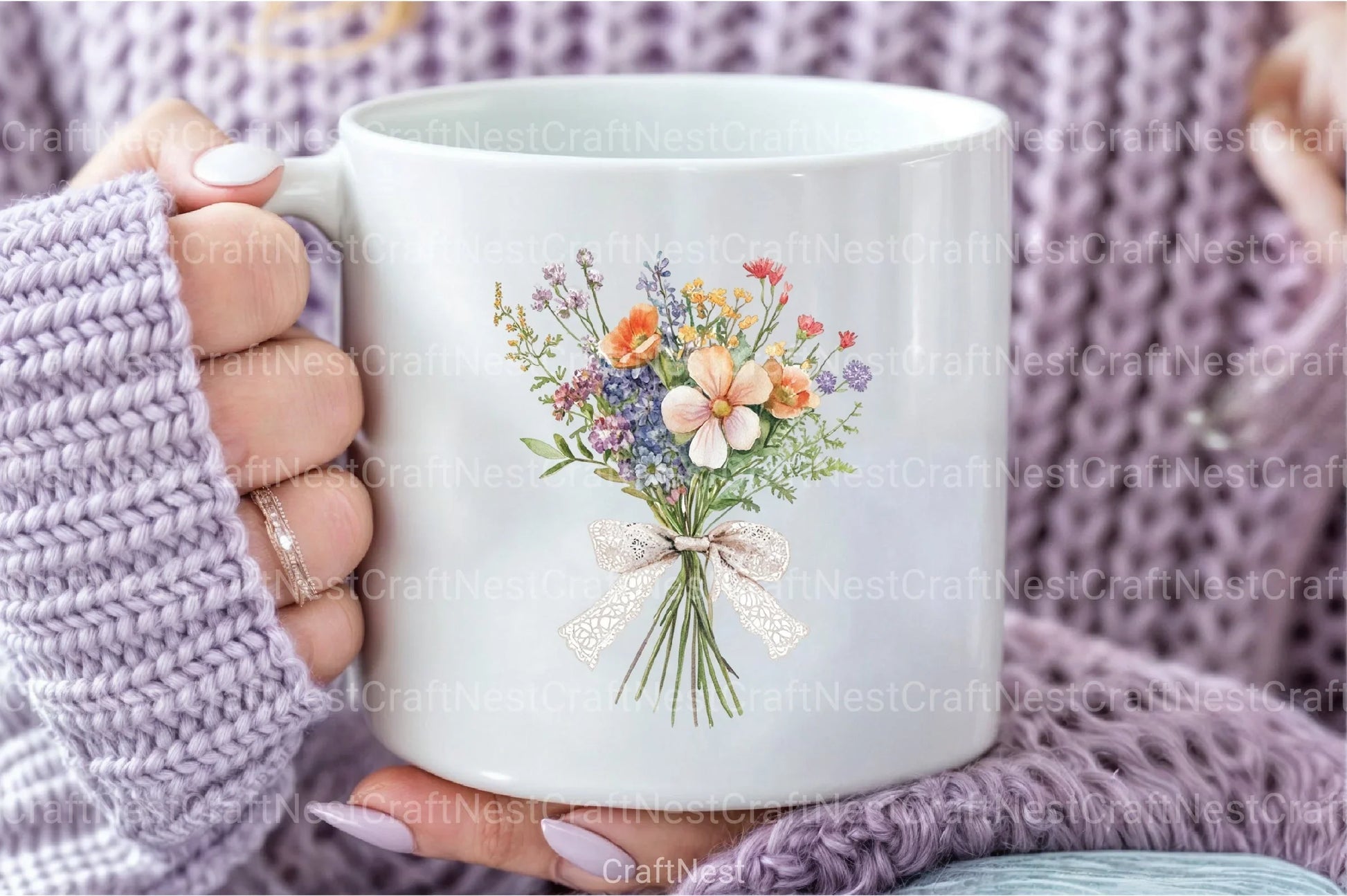 Wildflower Bouquet Clipart Bundle 99 - CraftNest - Digital Crafting and Art