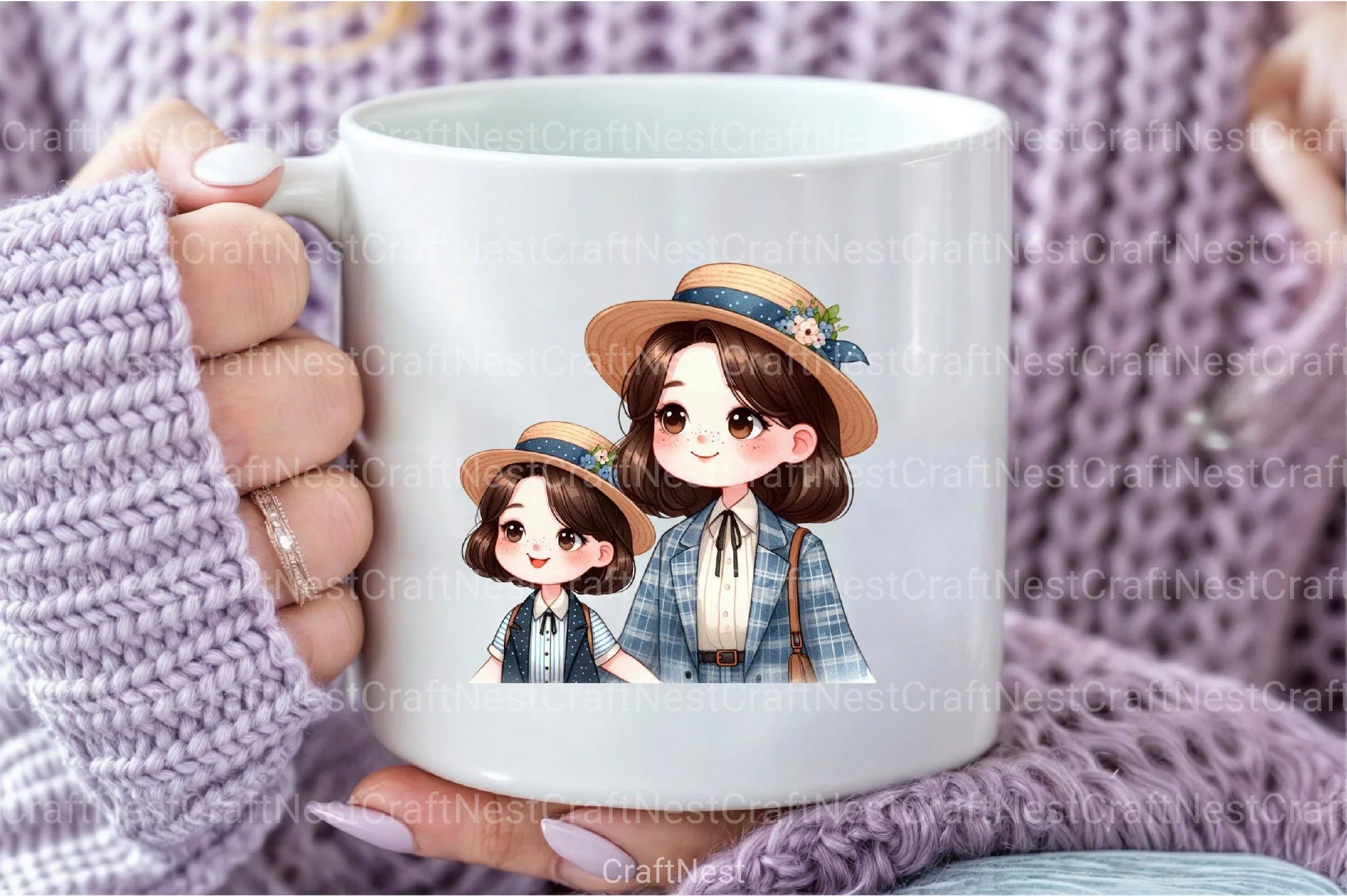 Customizable Mom and Sons Clipart Bundle - CraftNest - Digital Crafting and Art