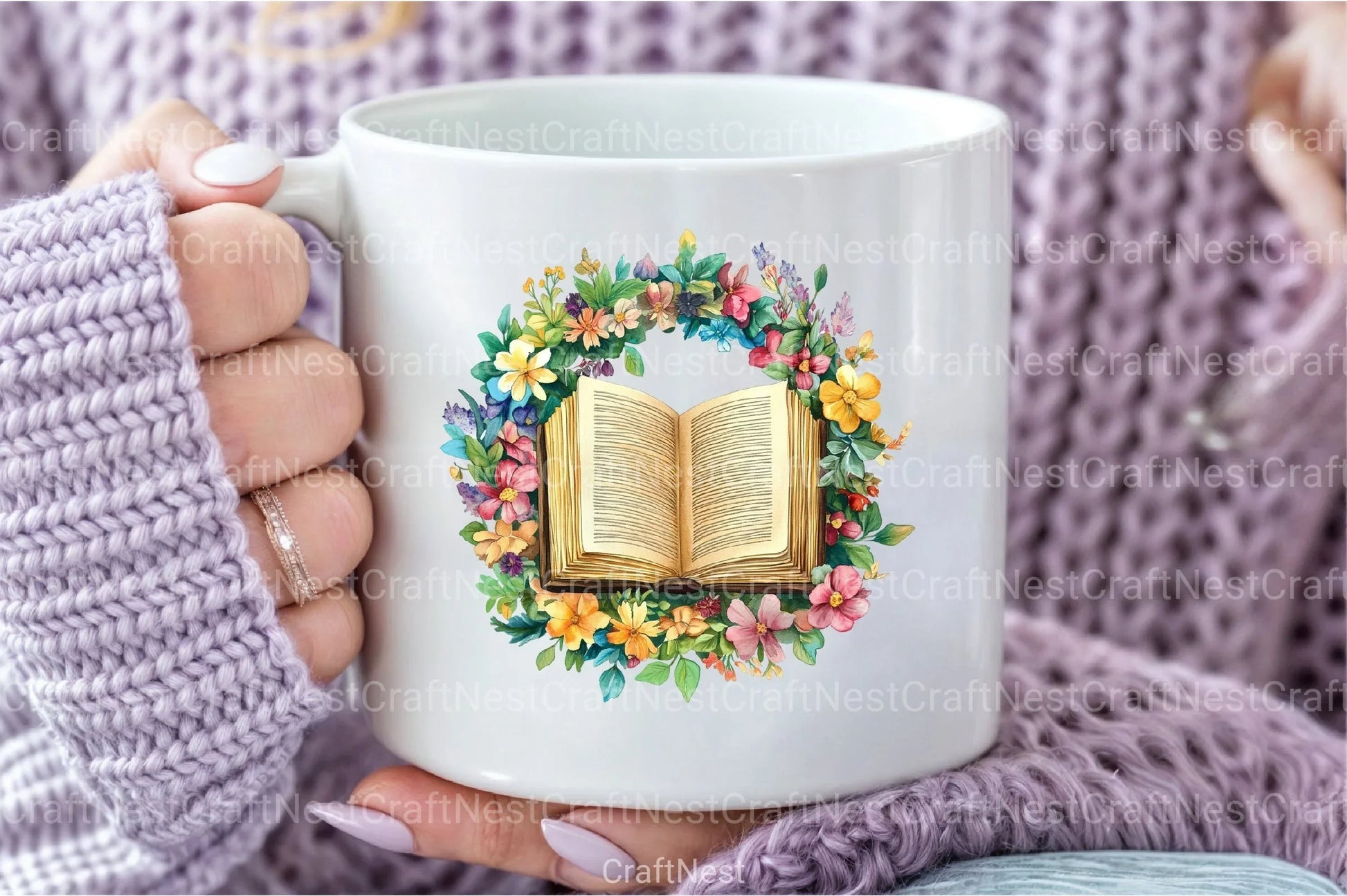 Vibrant Flower Wreath Clipart Bundle for Book Design - CraftNest - Digital Crafting and Art