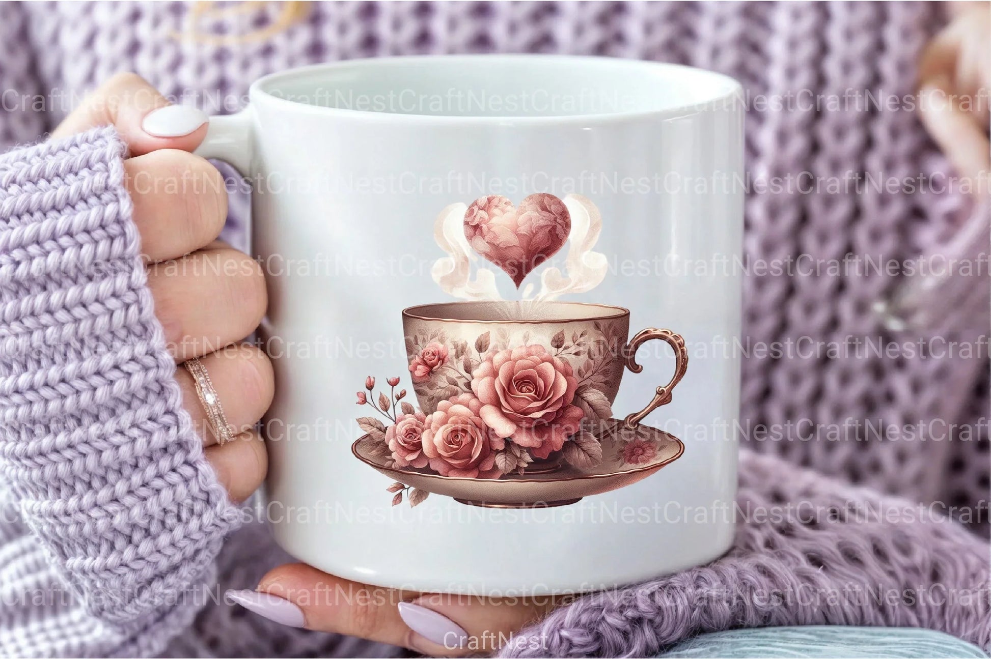 Vintage Dusty Rose Mother's Day Clipart Bundle - CraftNest - Digital Crafting and Art