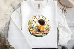 Stained Glass Summer Girls Clipart Bundle - CraftNest - Digital Crafting and Art