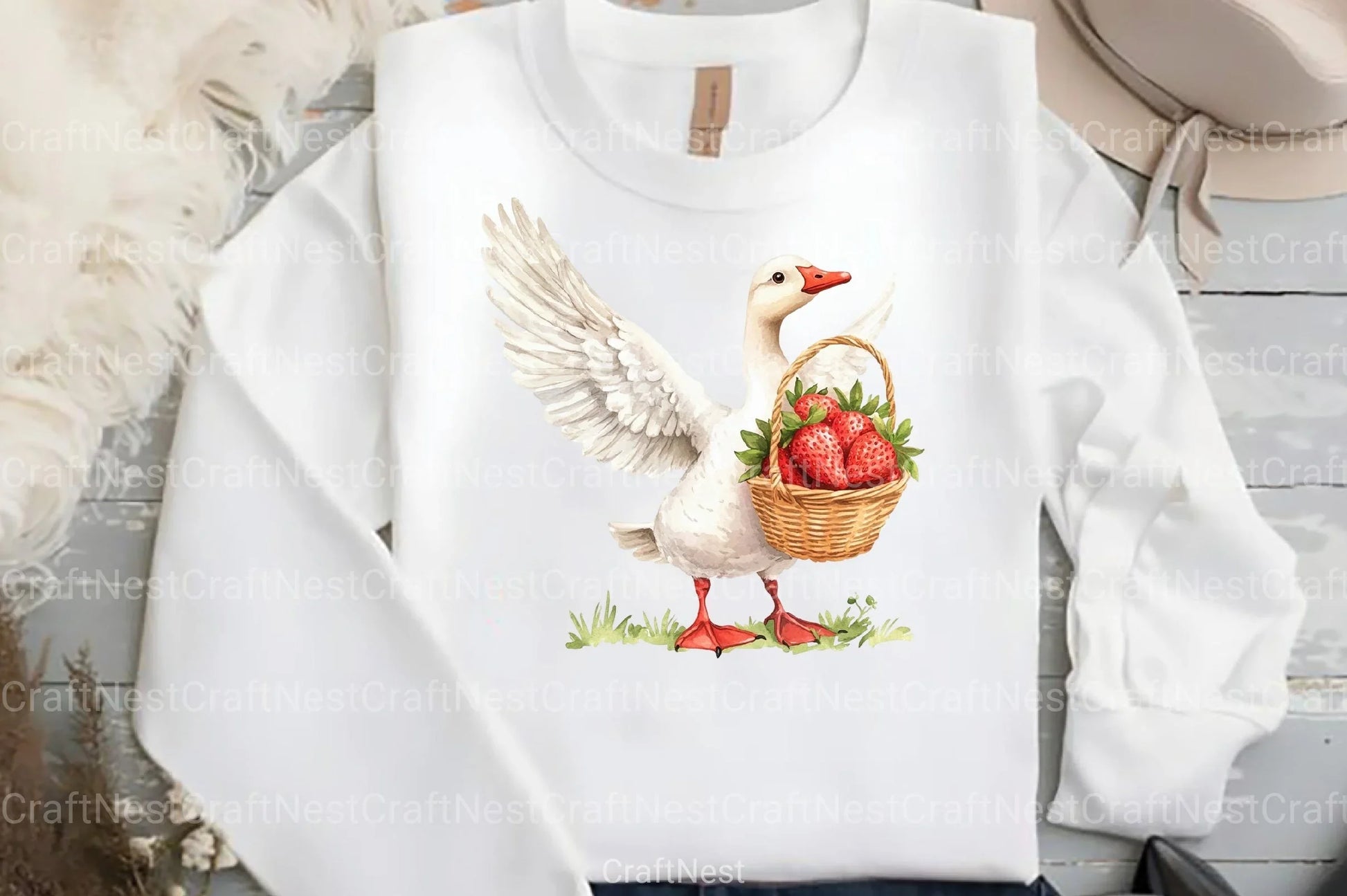 Strawberry Goose Clipart Bundle 99 - CraftNest - Digital Crafting and Art