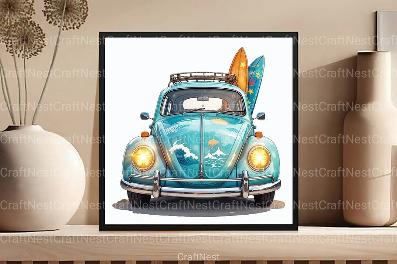 Summer Car Clipart Bundle - CraftNest - Digital Crafting and Art