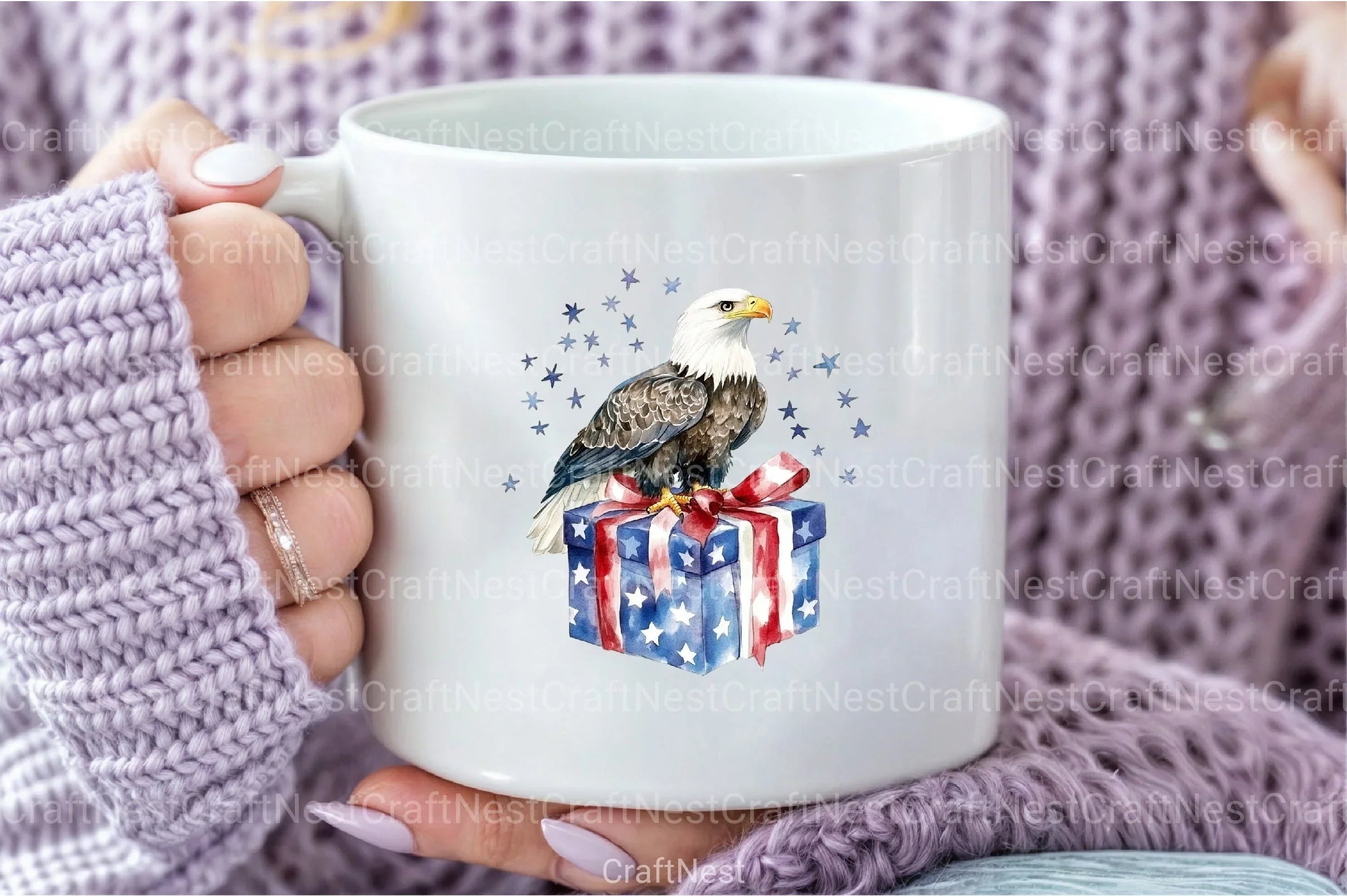 Cute Baby Bald Eagle 4th of July Clipart Bundle 1 - CraftNest - Digital Crafting and Art