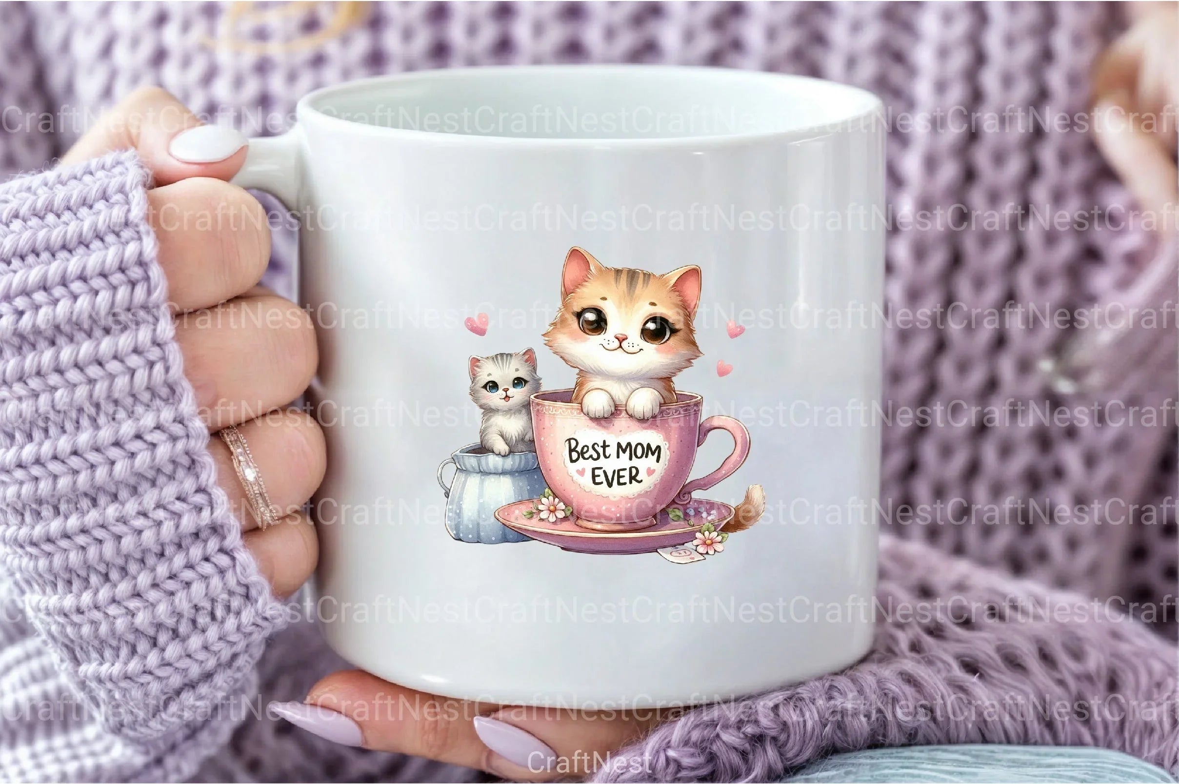 Cat Mother's Day Clipart Bundle - CraftNest - Digital Crafting and Art