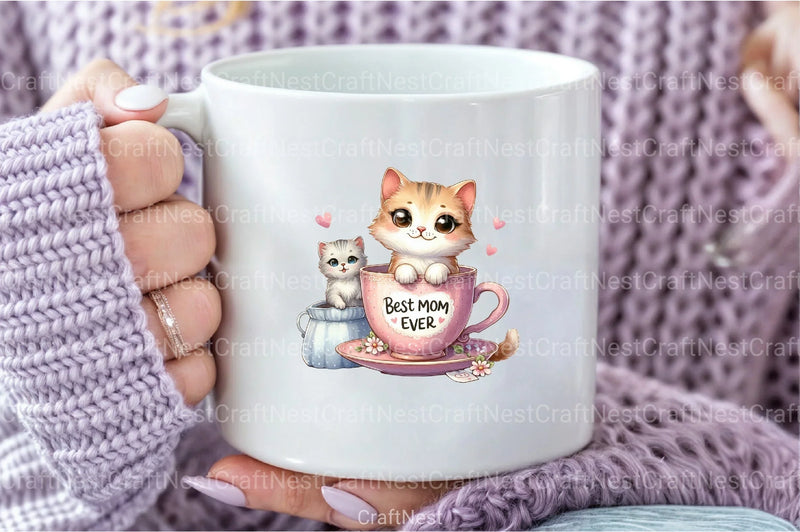 Cat Mother's Day Clipart Bundle - CraftNest - Digital Crafting and Art