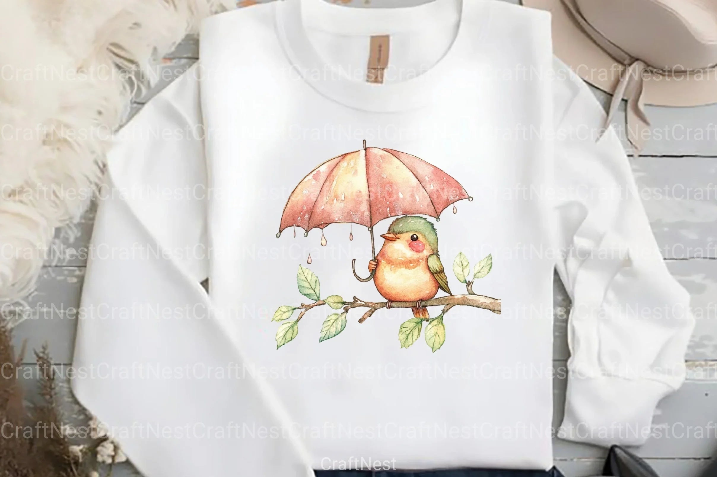 Cute Birds on Branch Clipart Bundle - CraftNest - Digital Crafting and Art