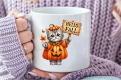 Hello Fall Cat Clipart Bundle - CraftNest - Digital Crafting and Art
