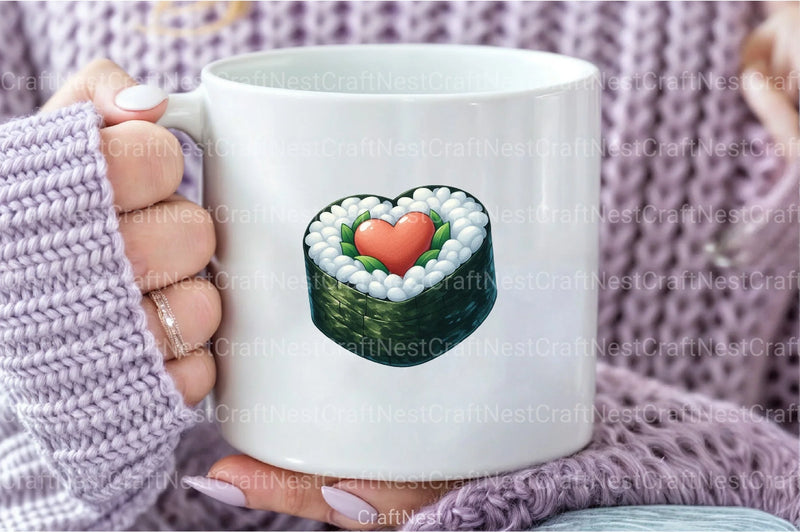 Cute Sushi Japanese Food Clipart Bundle - CraftNest - Digital Crafting and Art