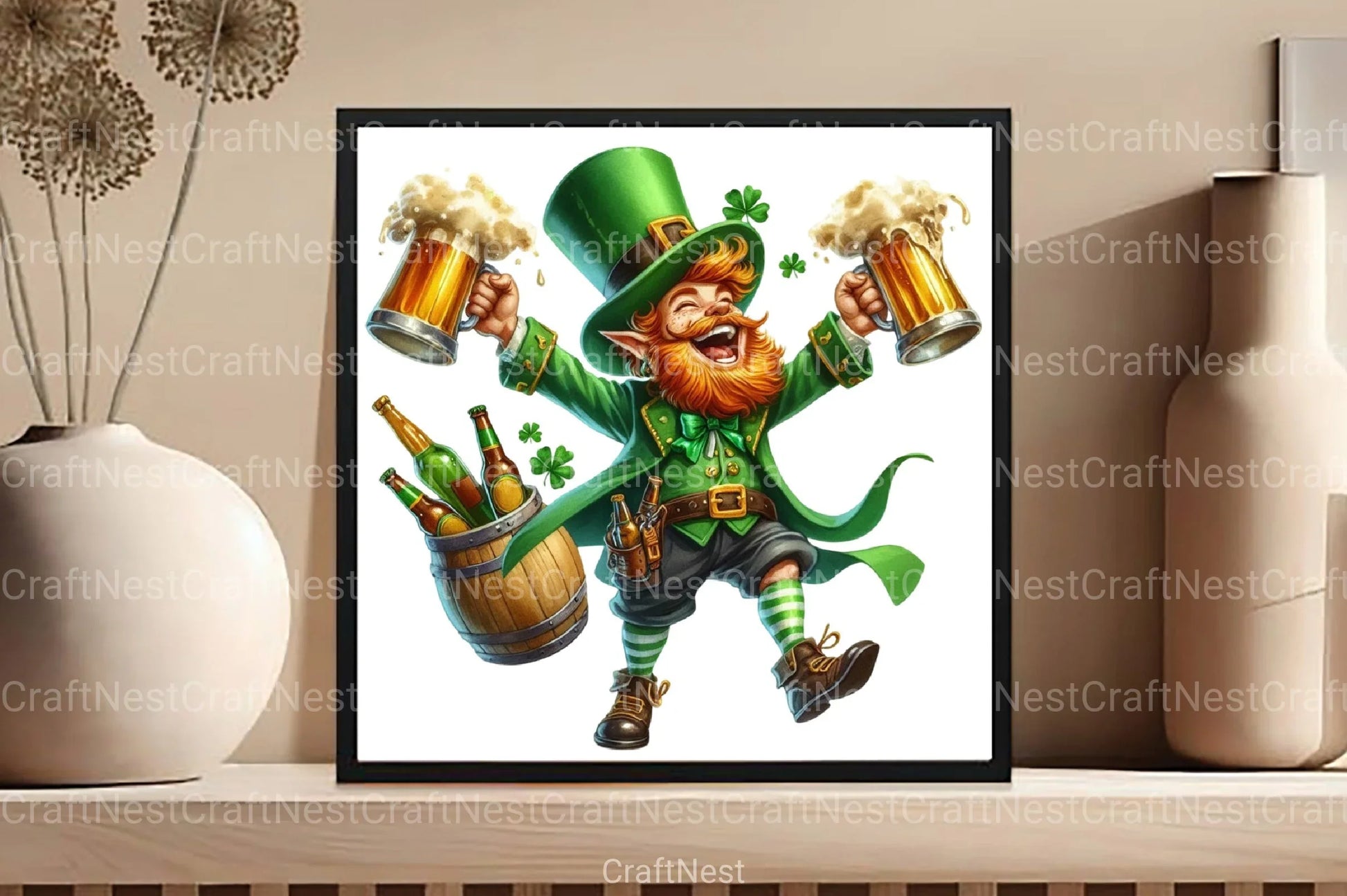 St. Patrick's Day Leprechaun Beer Clipart Bundle - CraftNest - Digital Crafting and Art