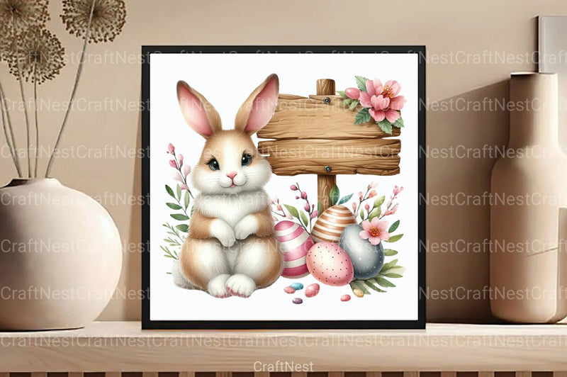 Cute Easter Bunny Clipart Bundle 17 - CraftNest - Digital Crafting and Art
