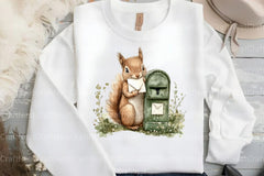 Autumn Squirrel with Mailbox Clipart Bundle 4 - CraftNest - Digital Crafting and Art