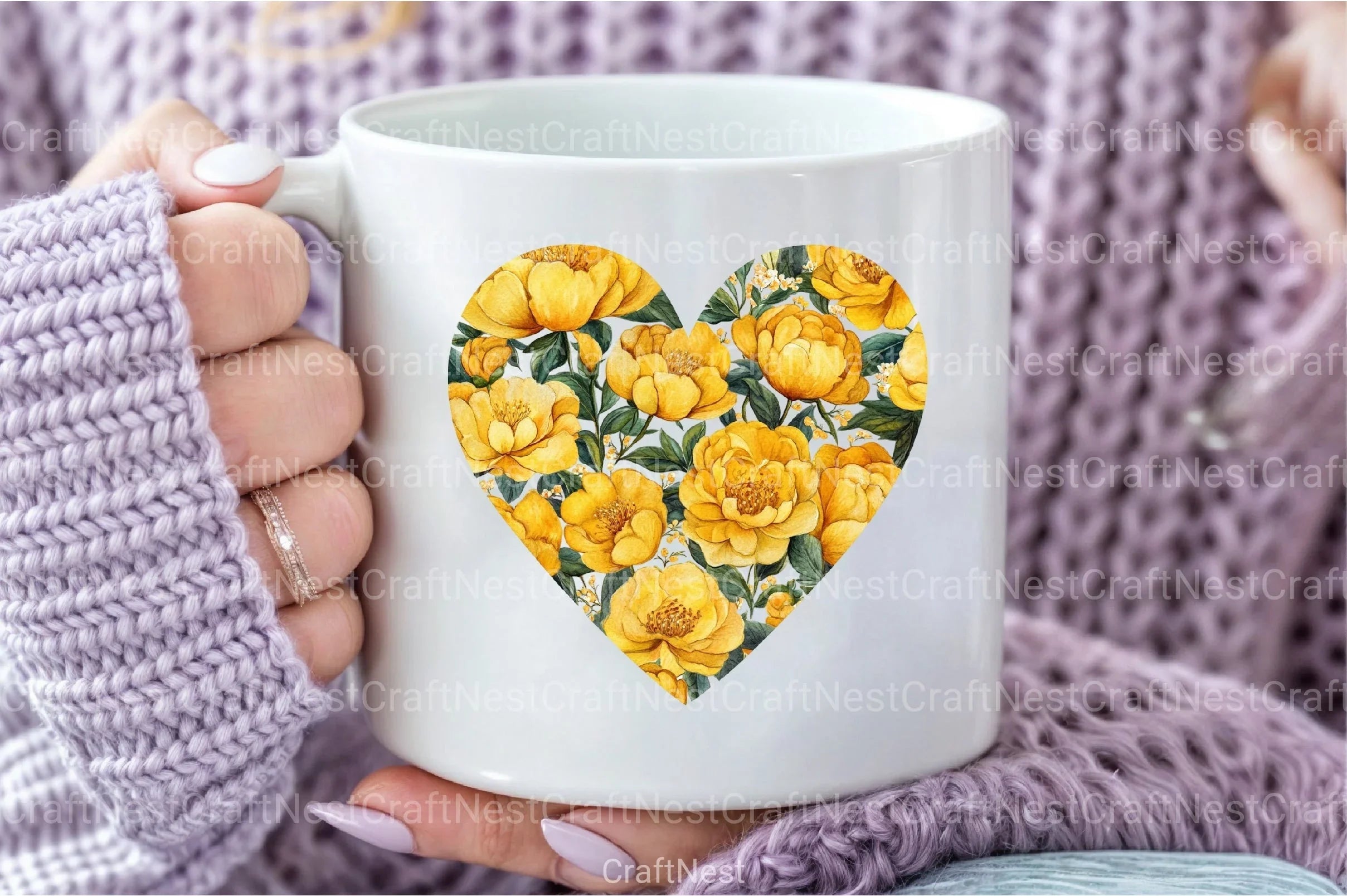 Yellow Chinoiserie Mother's Day Clipart Bundle 3 - CraftNest - Digital Crafting and Art