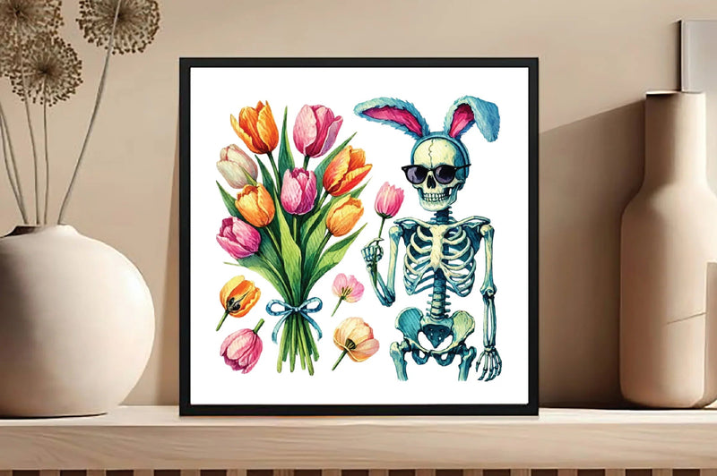 Spring Skeleton Clipart Bundle - CraftNest - Digital Crafting and Art