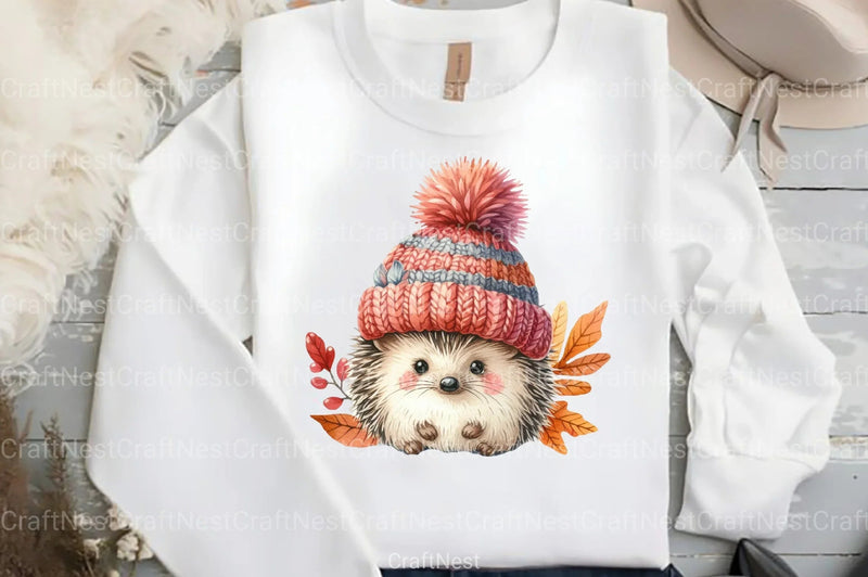 Autumn Hedgehog Clipart Bundle - CraftNest - Digital Crafting and Art
