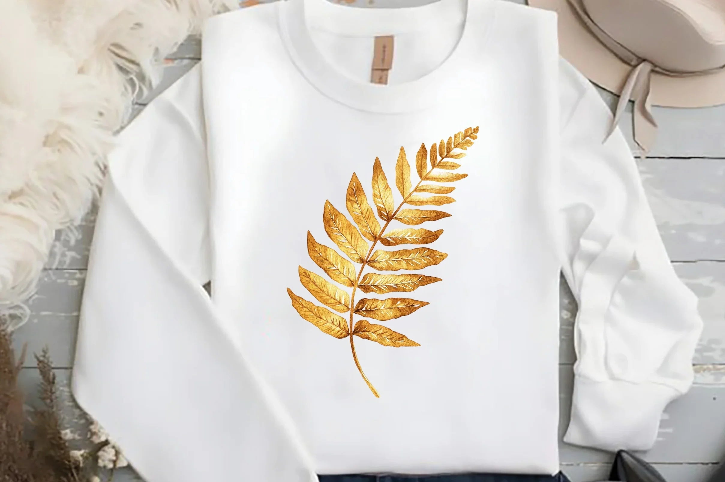 Golden Ornament Leaves Clipart Bundle - CraftNest - Digital Crafting and Art