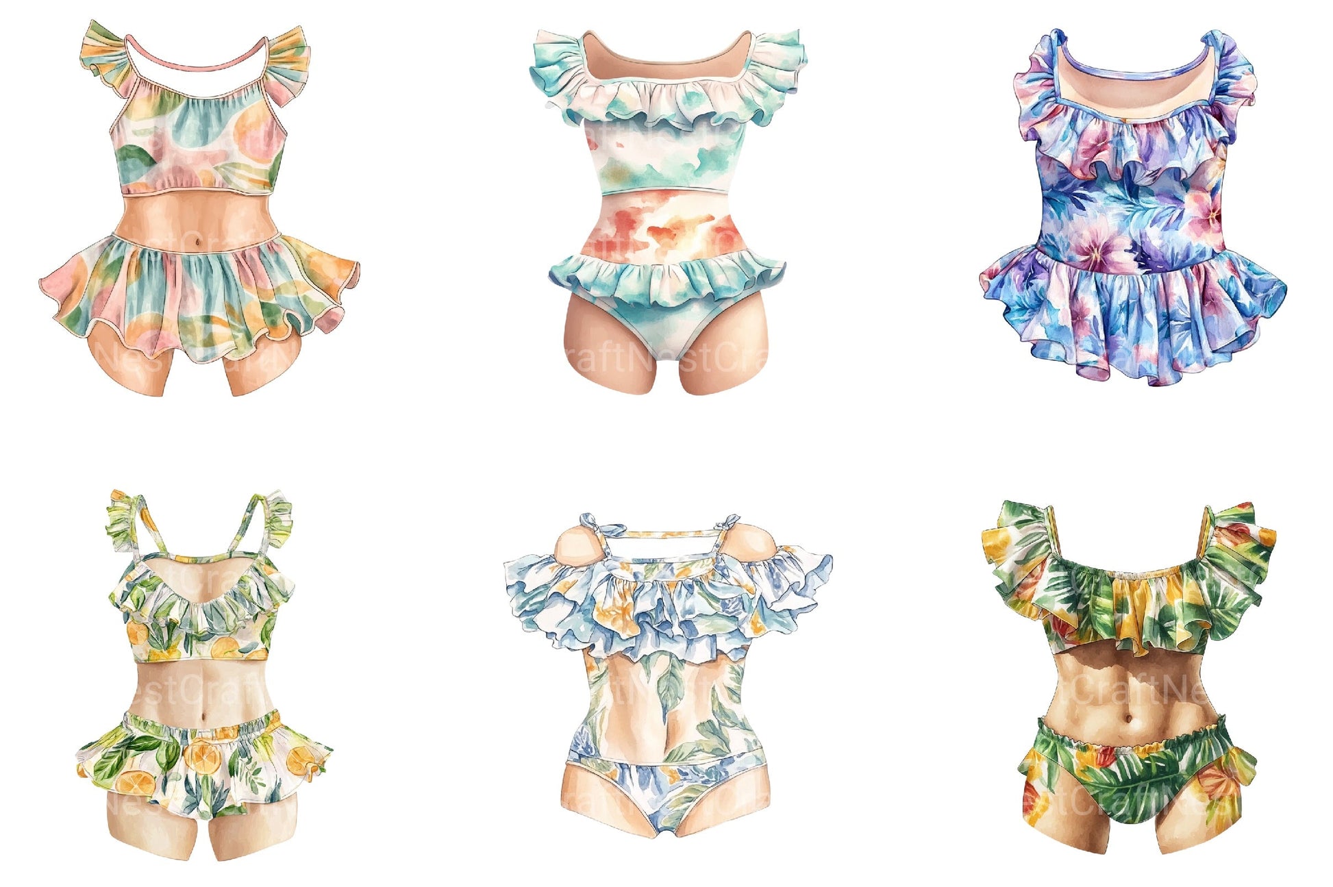 Summer Swimsuit Clipart Bundle - CraftNest - Digital Crafting and Art