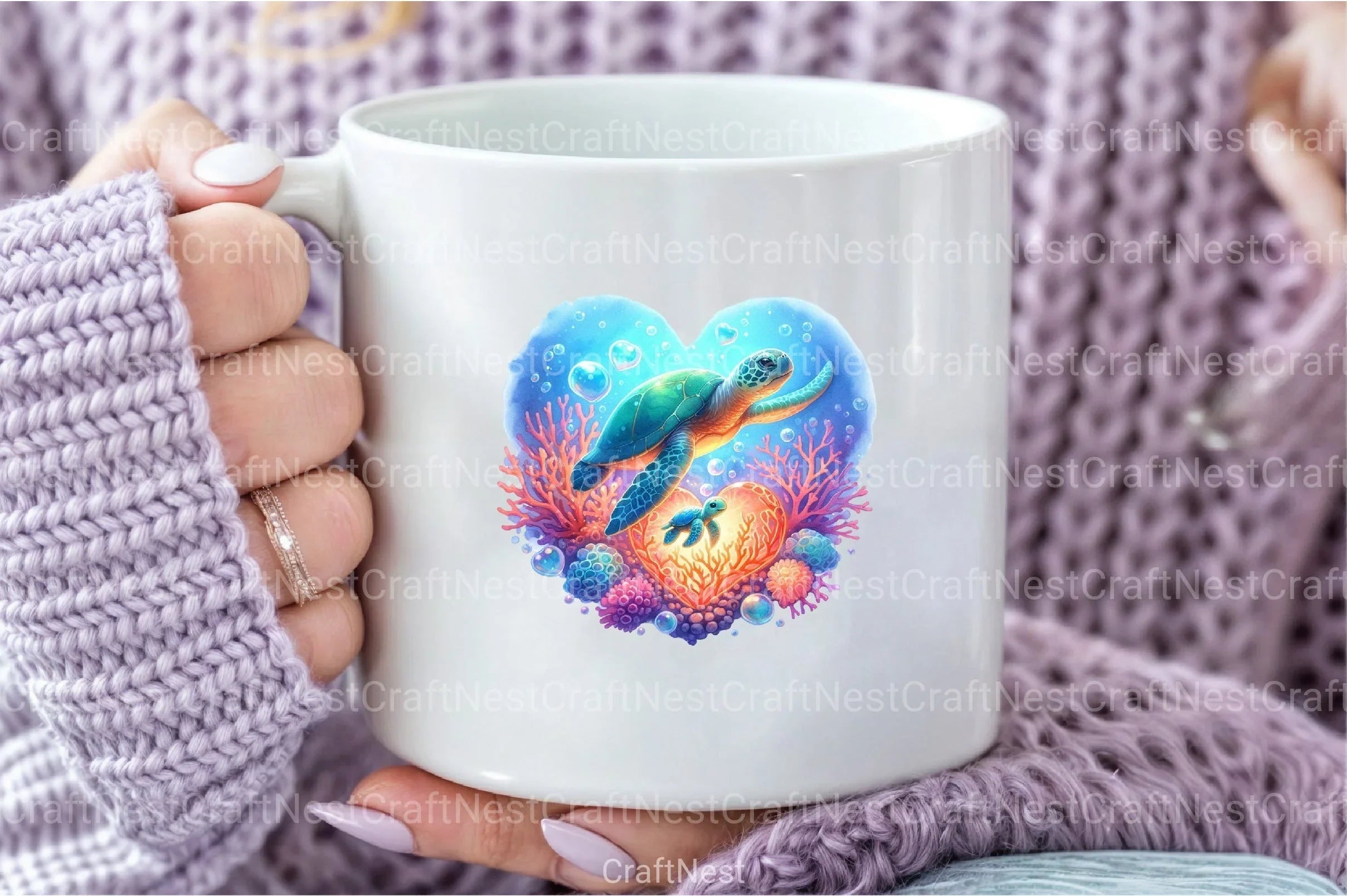 Mom & Baby Turtle Mother's Day Clipart Bundle - CraftNest - Digital Crafting and Art