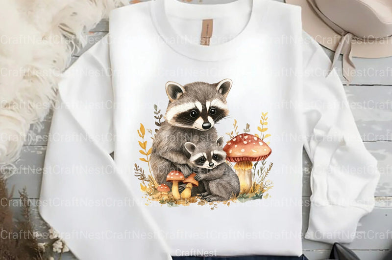 Raccoon & Kit Clipart Bundle 1 - CraftNest - Digital Crafting and Art