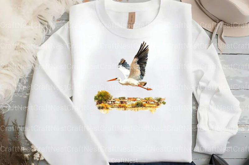 Stork Baby Delivery Clipart Bundle 2 - CraftNest - Digital Crafting and Art