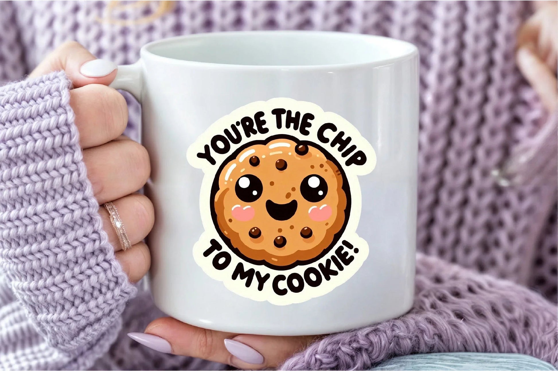 Funny 'You're the Chip to My Cookie' Sticker Clipart Bundle - CraftNest - Digital Crafting and Art