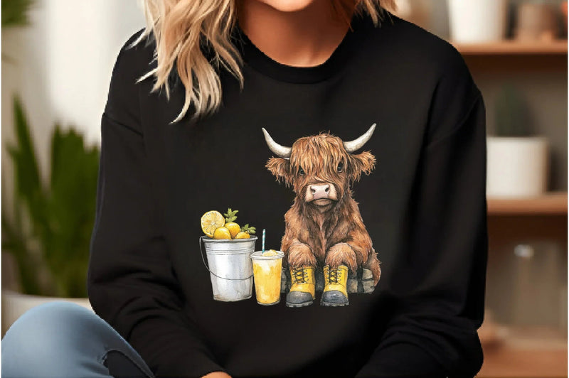 Summer Highland Cow Clipart Bundle - CraftNest - Digital Crafting and Art