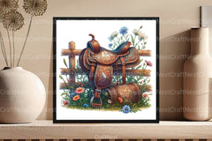 Boho Wild Flowers Horse Clipart Bundle - CraftNest - Digital Crafting and Art