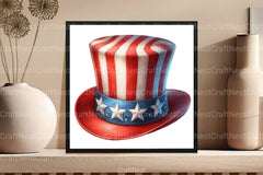 4th of July USA Patriotic Hat Clipart Bundle - CraftNest - Digital Crafting and Art