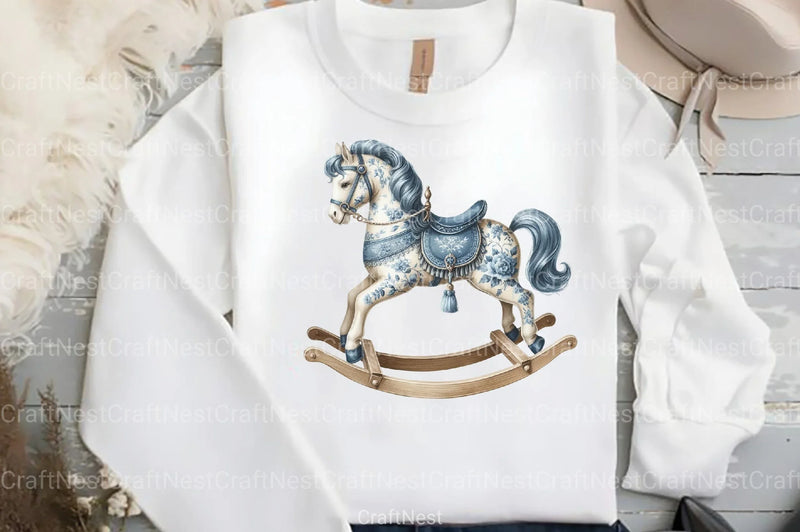 Blue Toile Baby Clipart Bundle - CraftNest - Digital Crafting and Art