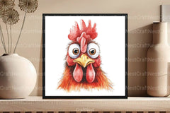 Quirky Funny Chicken Clipart Bundle 1 - CraftNest - Digital Crafting and Art