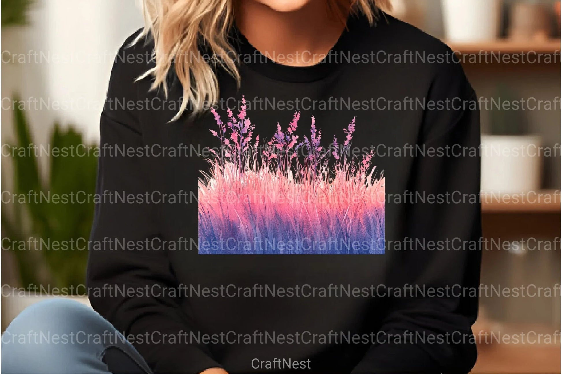 Pink Summer Grass Clipart Bundle - CraftNest - Digital Crafting and Art