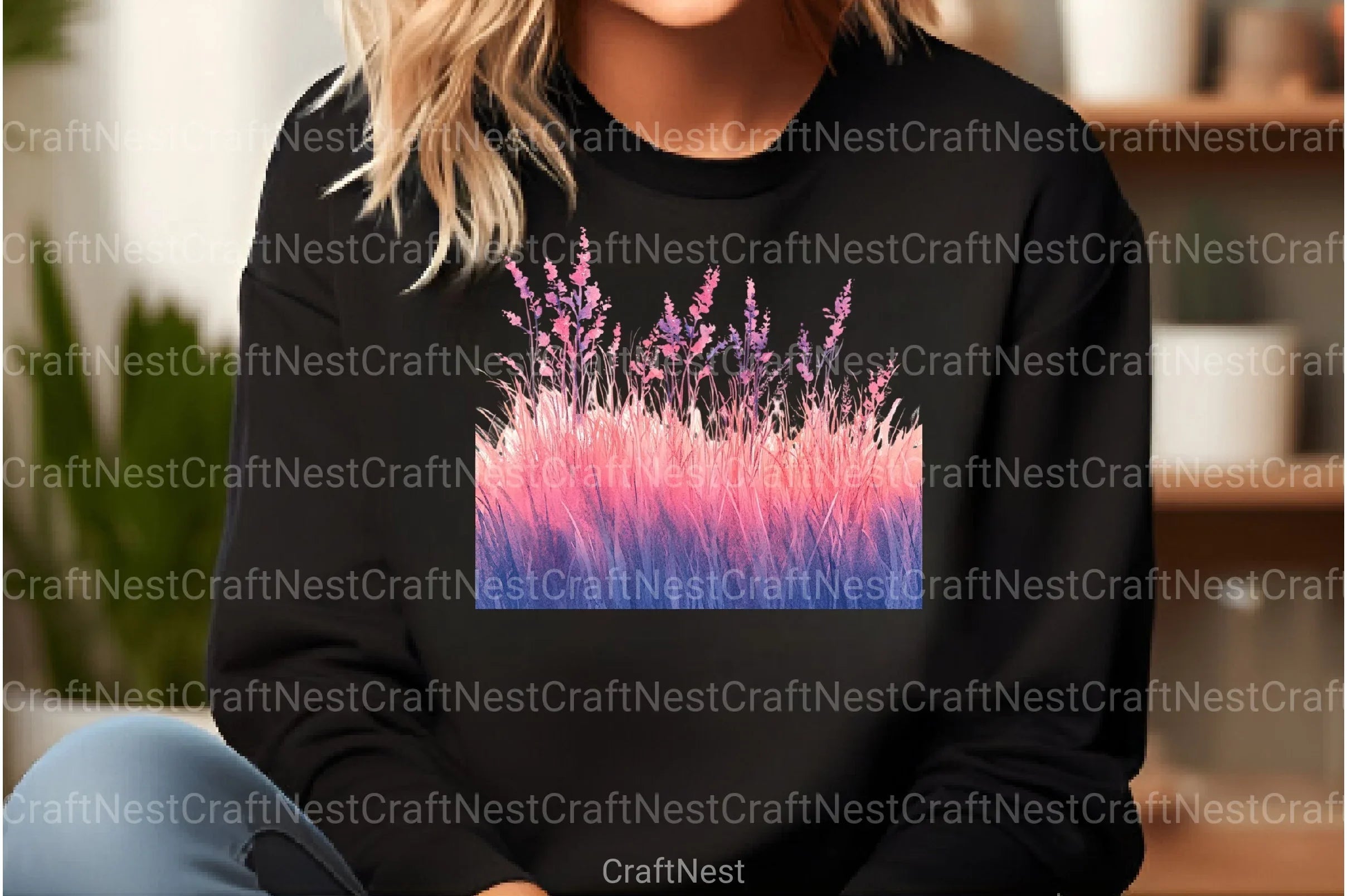 Pink Summer Grass Clipart Bundle - CraftNest - Digital Crafting and Art