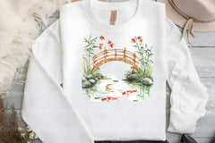 Serene Japanese Moon Bridge Clipart Bundle - CraftNest - Digital Crafting and Art