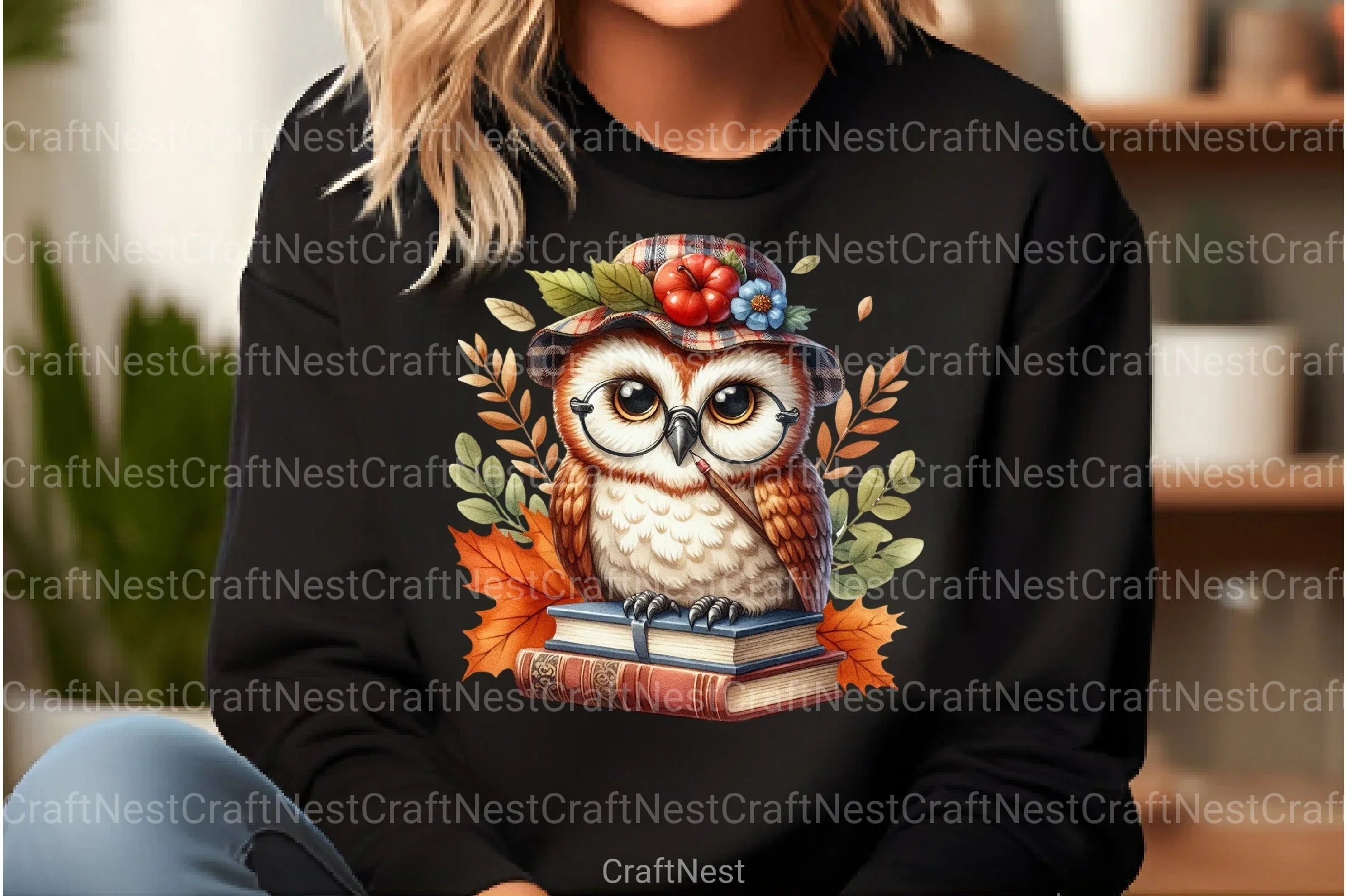 Cute Autumn Owl Clipart Bundle 1 - CraftNest - Digital Crafting and Art