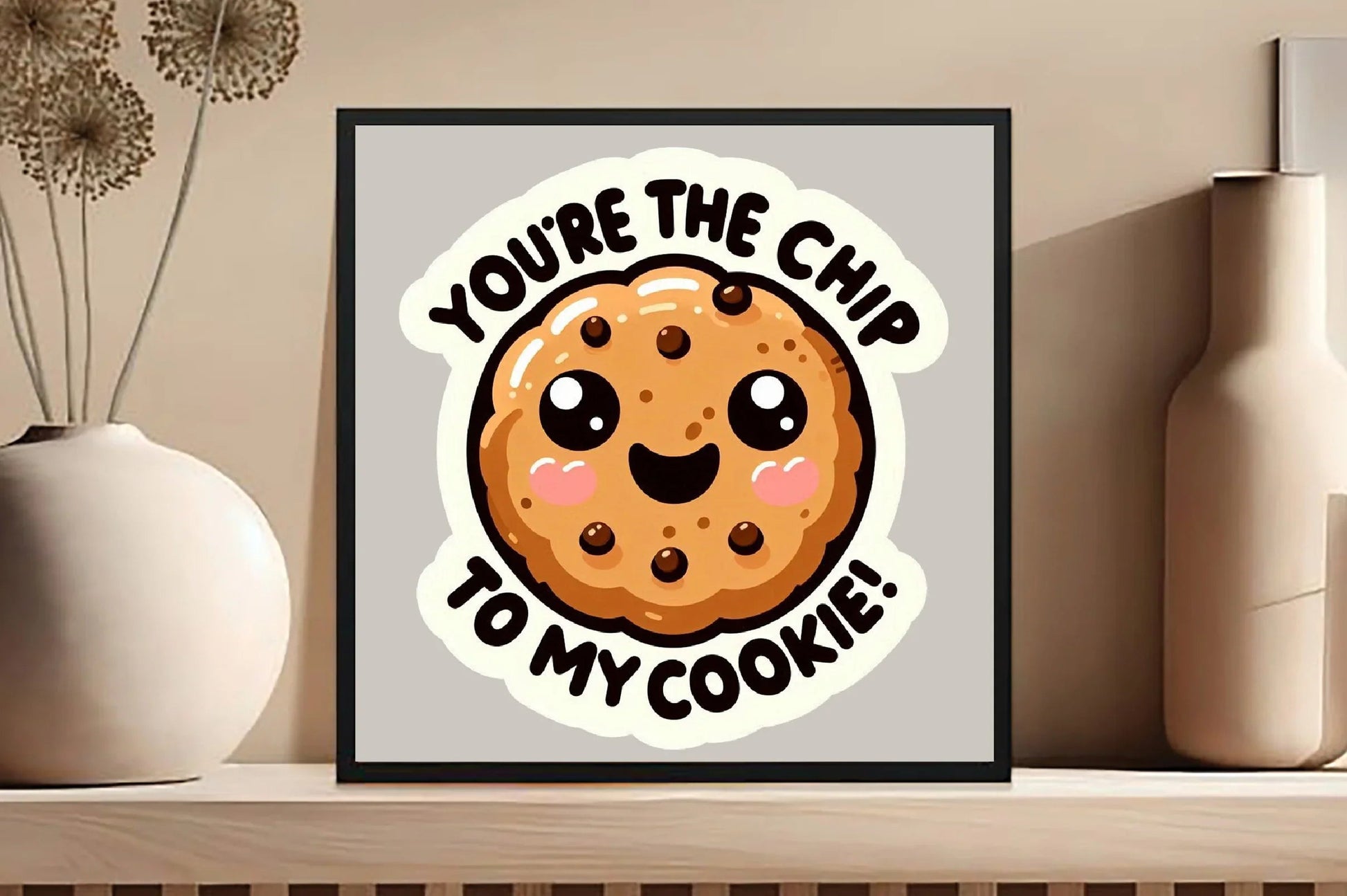 Funny 'You're the Chip to My Cookie' Sticker Clipart Bundle - CraftNest - Digital Crafting and Art