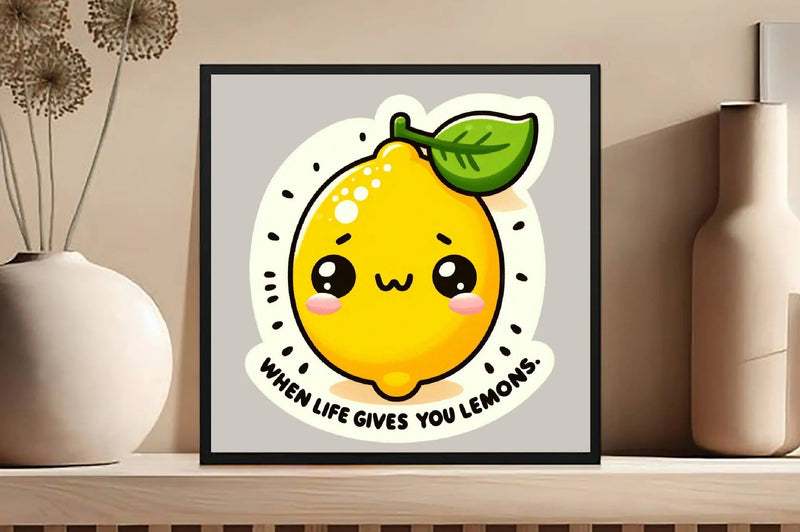 Funny 'When Life Gives You Lemons' Sticker Clipart Bundle - CraftNest - Digital Crafting and Art
