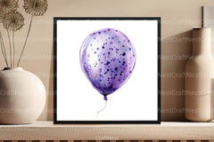 Aqua and Purple Balloons Clipart Bundle - CraftNest - Digital Crafting and Art