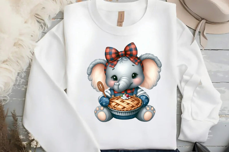 Cute Autumn Elephant Clipart Bundle - CraftNest - Digital Crafting and Art
