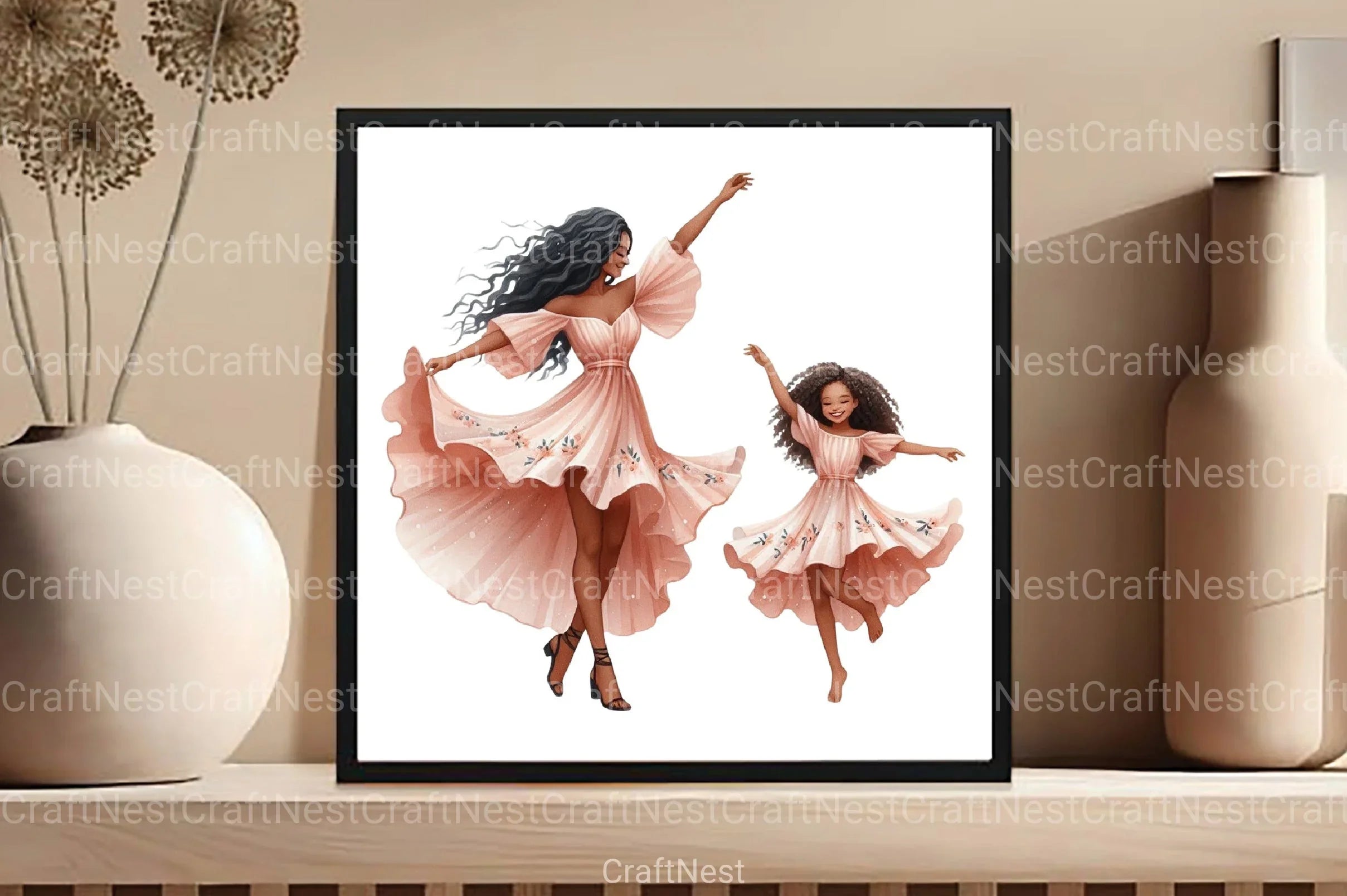 Mother's Day Black Mom Clipart Bundle - CraftNest - Digital Crafting and Art