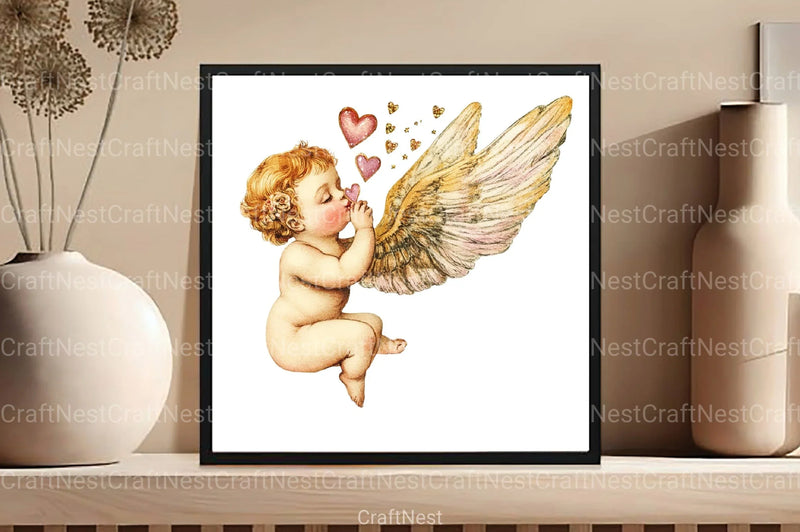 Vintage Cupid Clipart Bundle - CraftNest - Digital Crafting and Art
