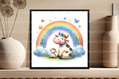 Cow Mother's Day Clipart Bundle - CraftNest - Digital Crafting and Art