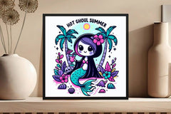Cute Ghoul Mermaid Beach Clipart Bundle - CraftNest - Digital Crafting and Art